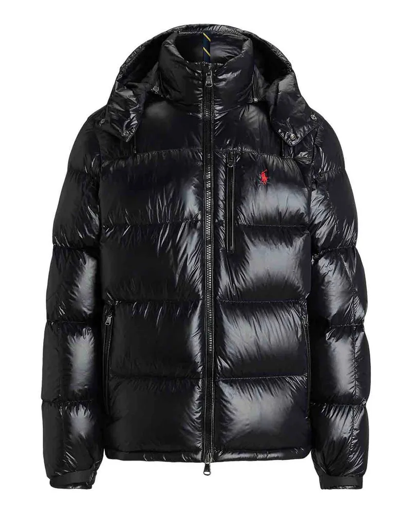 Ralph Lauren Knielanger Mantel - Schwarz Schwarz