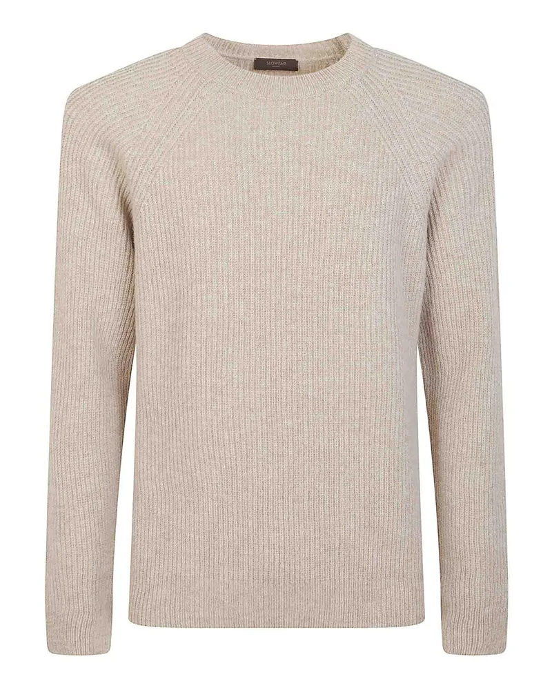 Zanone Rundhalspullover - Beige Beige