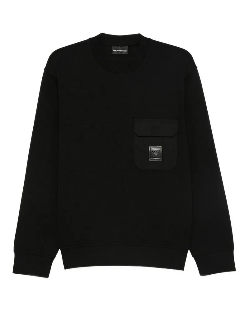 Emporio Armani Rundhalspullover - Schwarz Schwarz