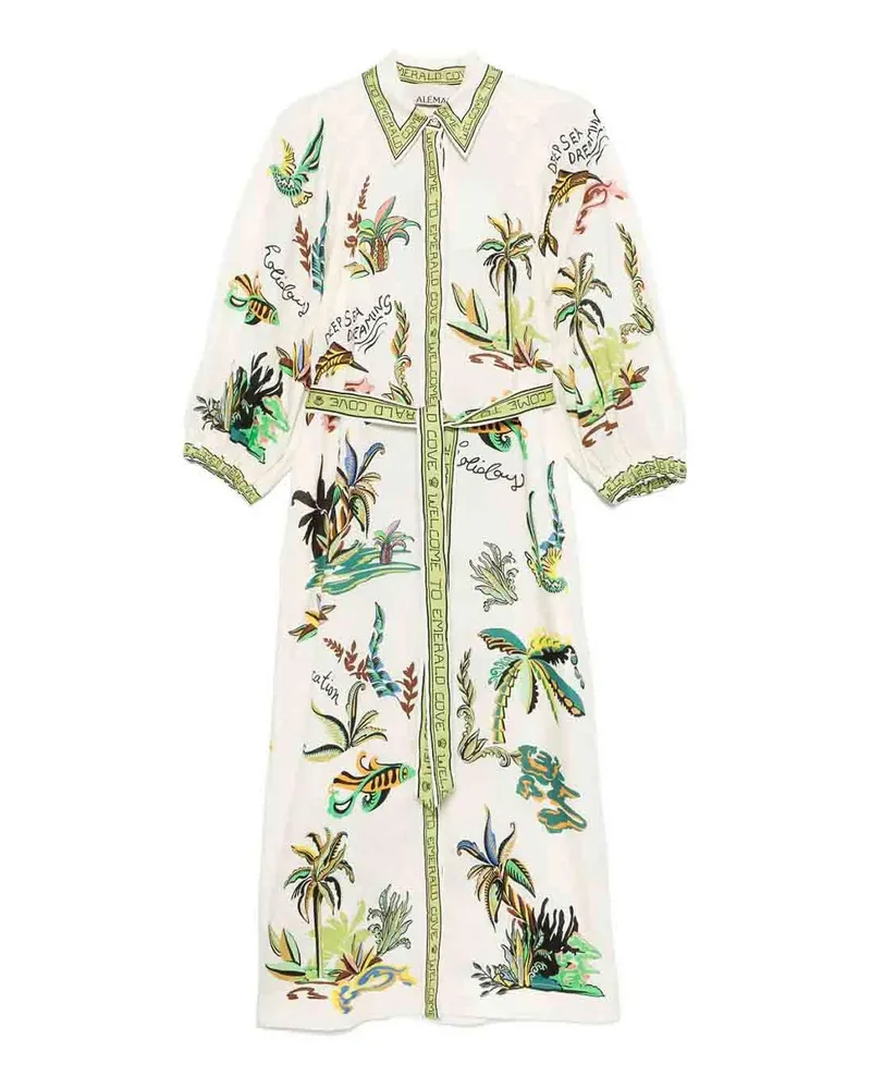 ALEMAIS Knielanges Kleid - Beige Beige