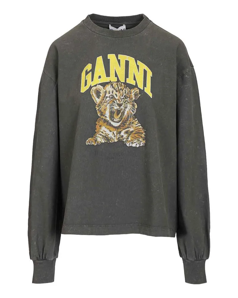 Ganni T-Shirt - Schwarz Schwarz