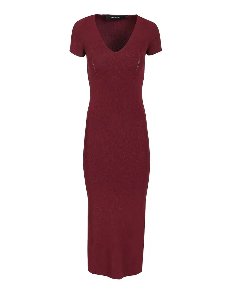 Federica Tosi Knielanges Kleid - Dunkelrot Dunkelrot