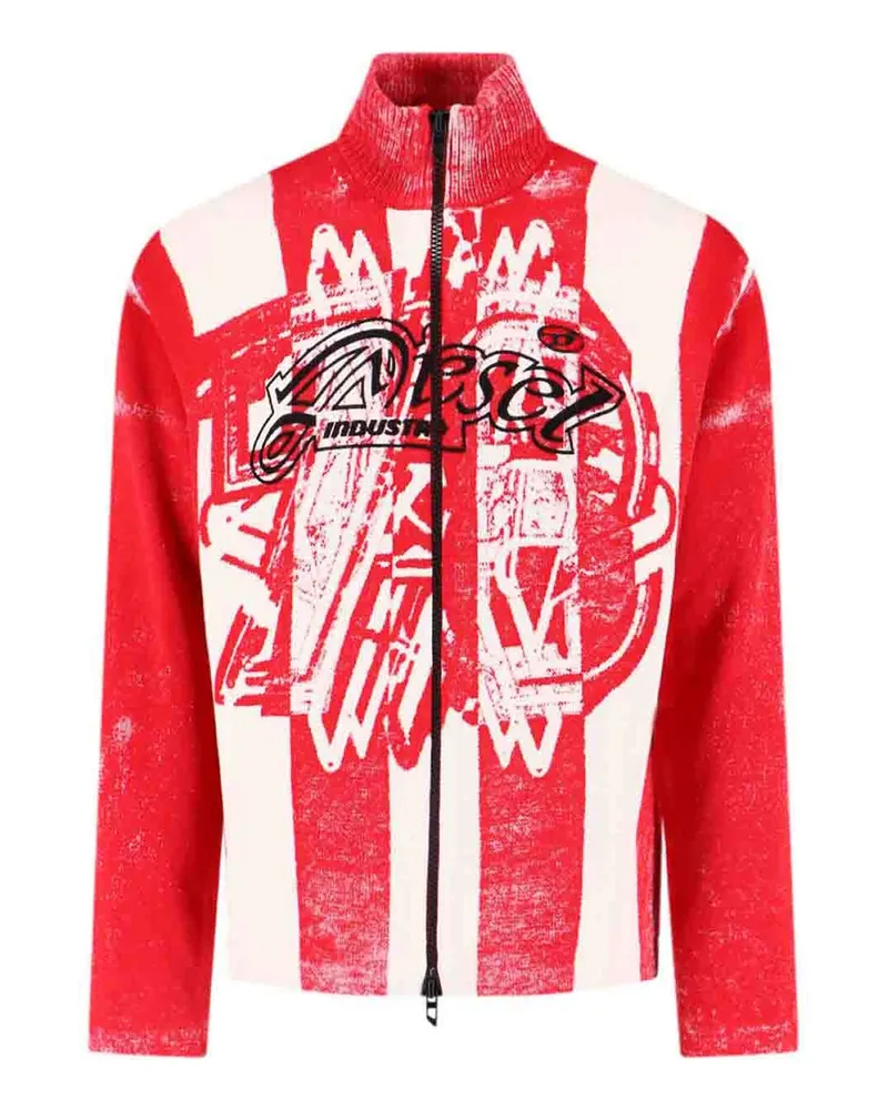 Diesel U-Boot-Pullover - Rot Rot