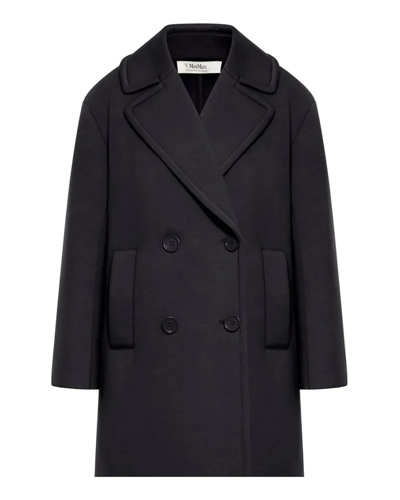 Max Mara Kurzer Mantel - Schwarz Schwarz