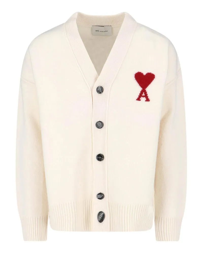 AMI Paris Cardigan - Creme Creme
