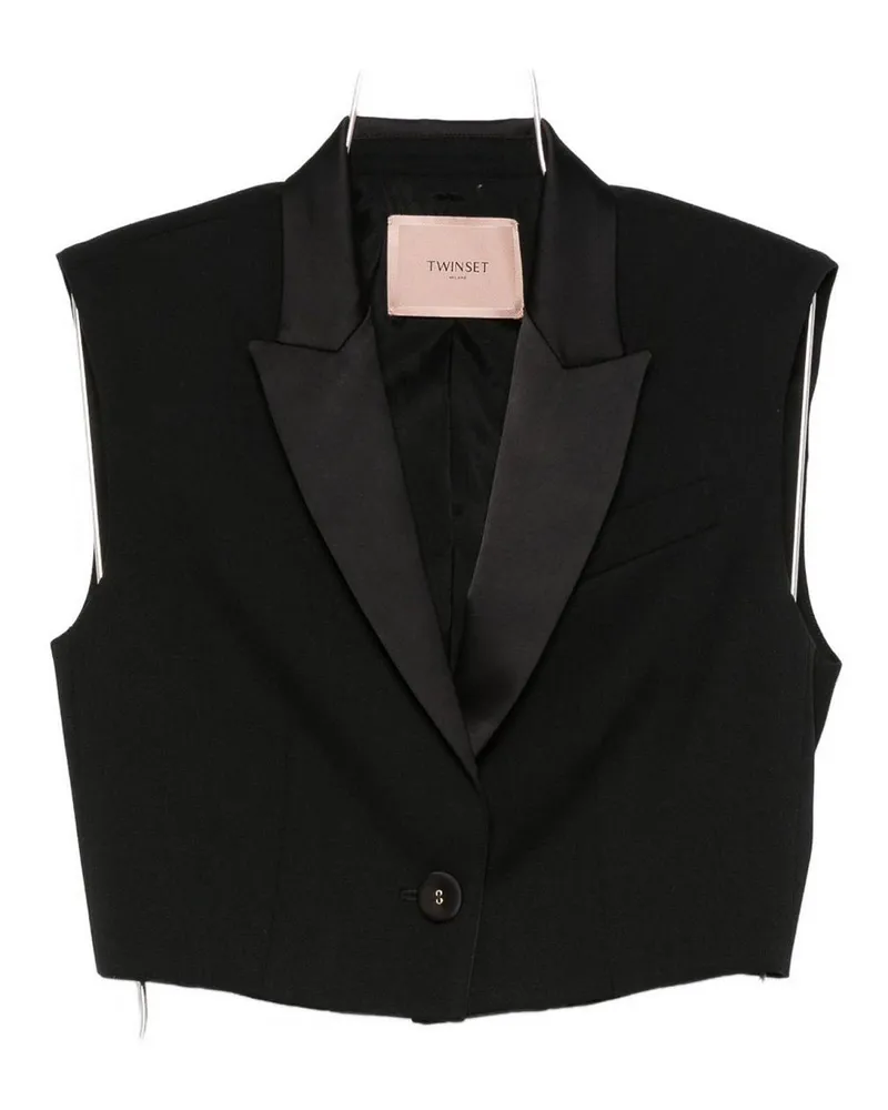 Twin-Set Weste - Schwarz Schwarz