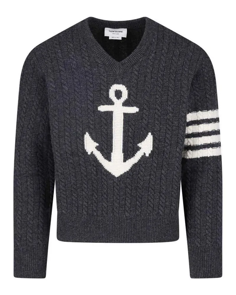 Thom Browne Cardigan - Grau Grau