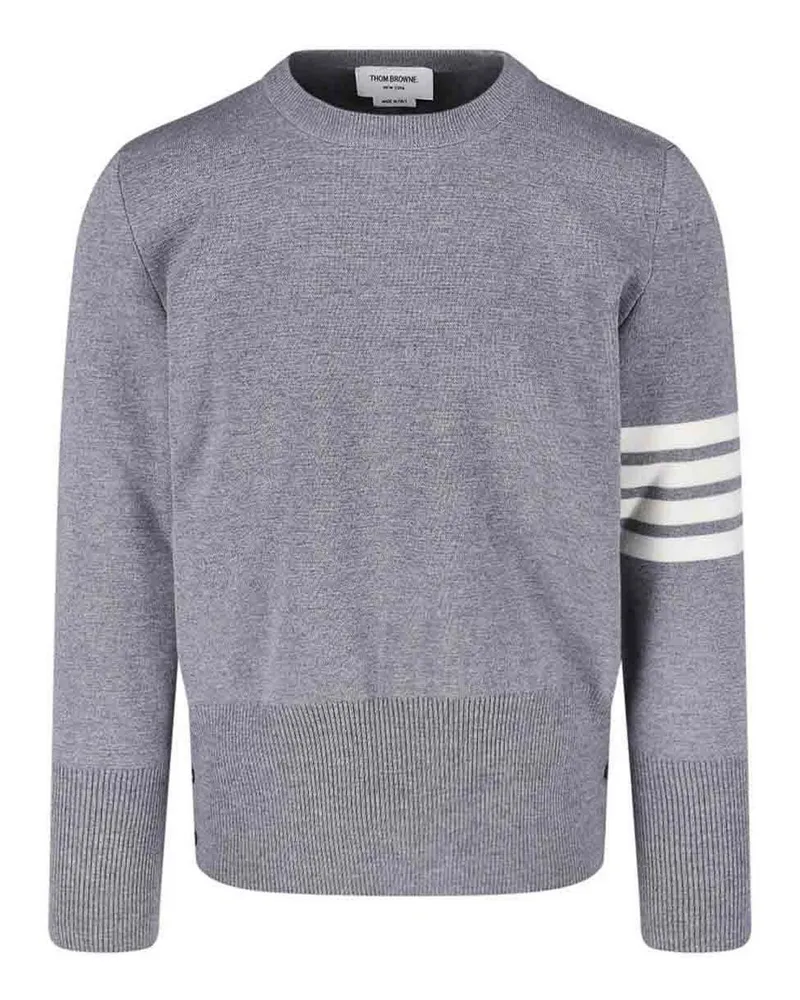 Thom Browne Rundhalspullover - Grau Grau