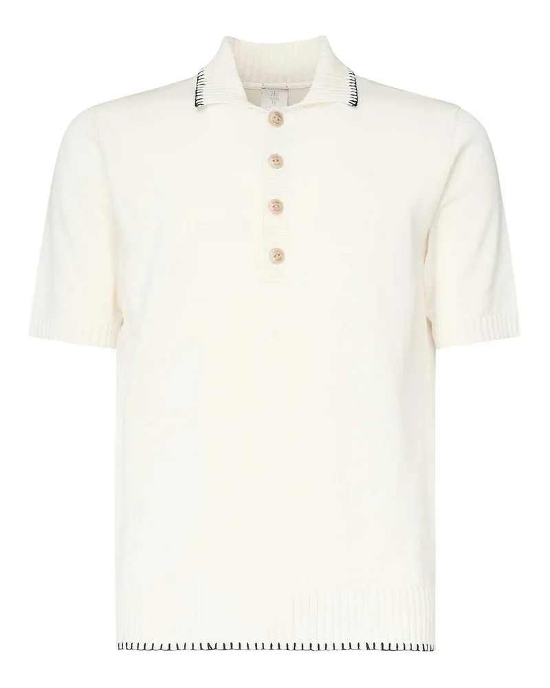 Eleventy Poloshirt - Weiß Weiß