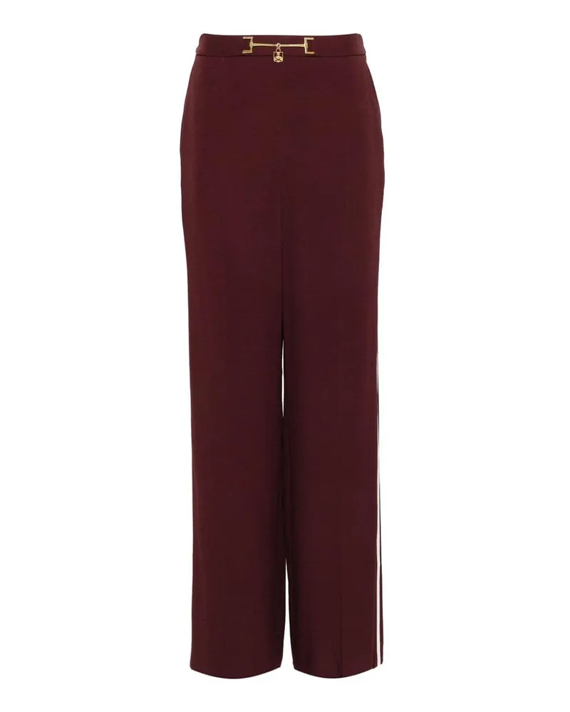 Elisabetta Franchi Bordeauxrote Hose Lila
