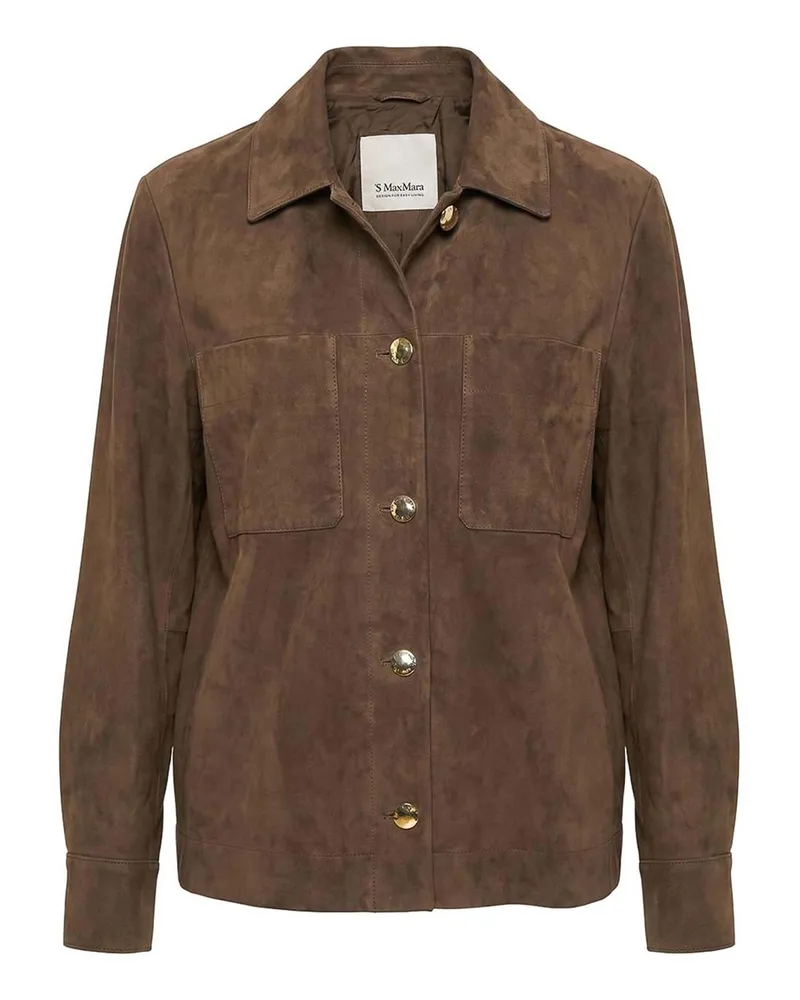 Max Mara Lederjacke - Gold Gold