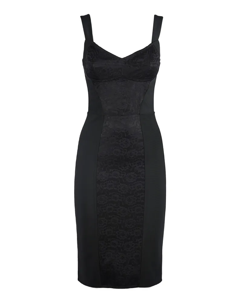 Dolce & Gabbana Knielanges Kleid - Schwarz Schwarz