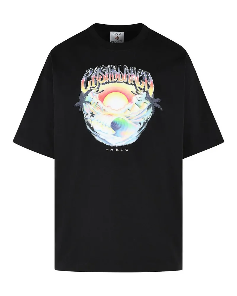Casablanca Paris T-Shirt - Schwarz Schwarz