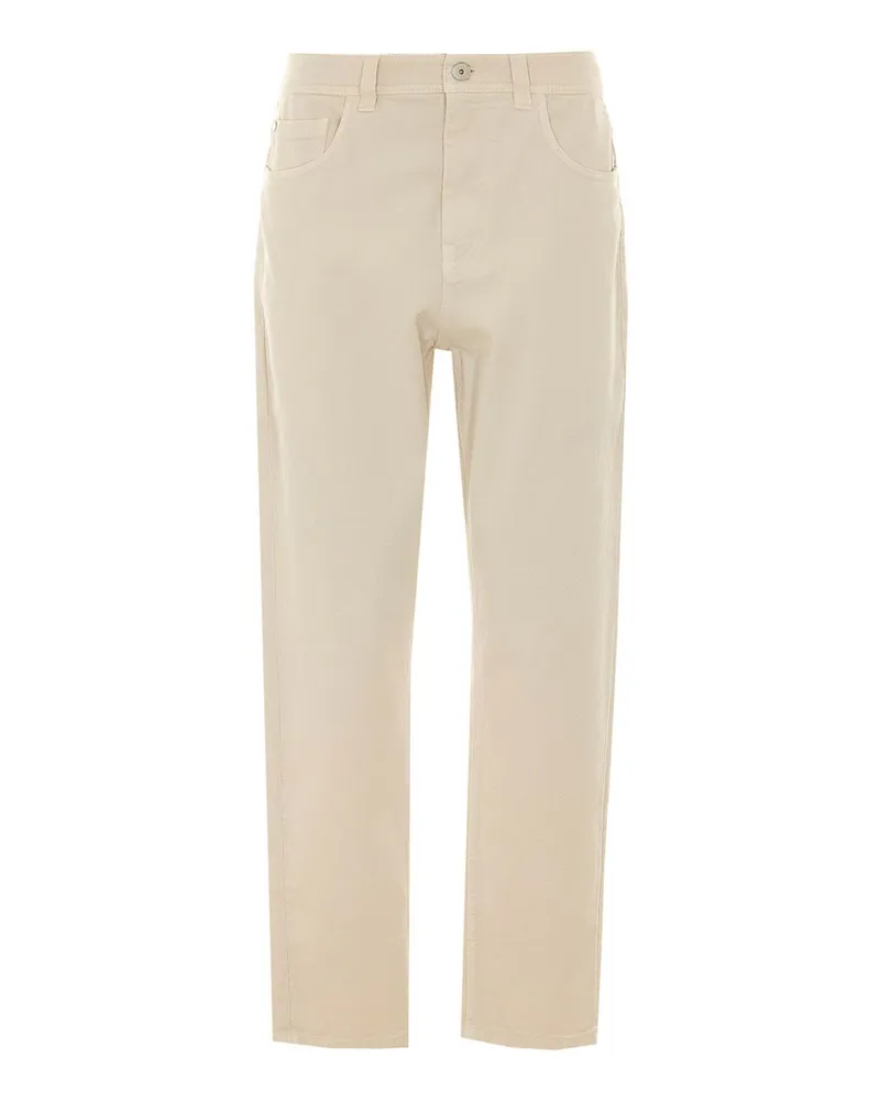 Brunello Cucinelli Straight Leg Jeans - Weiß Weiß