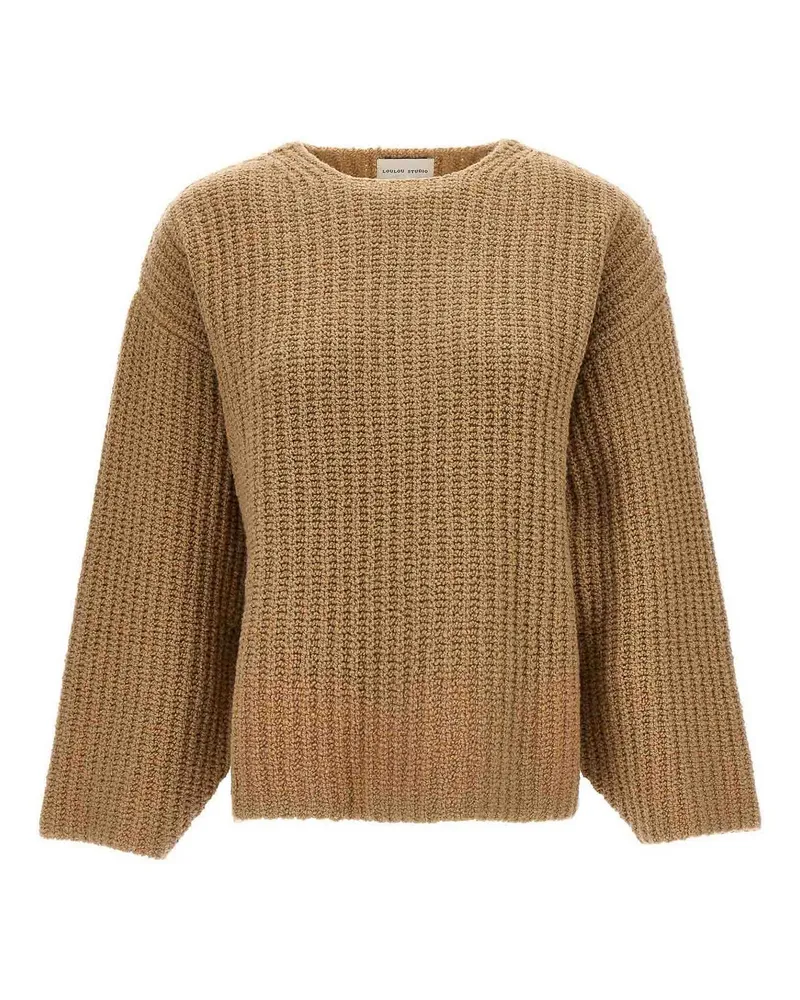 Loulou Studio Rundhalspullover - Beige Beige