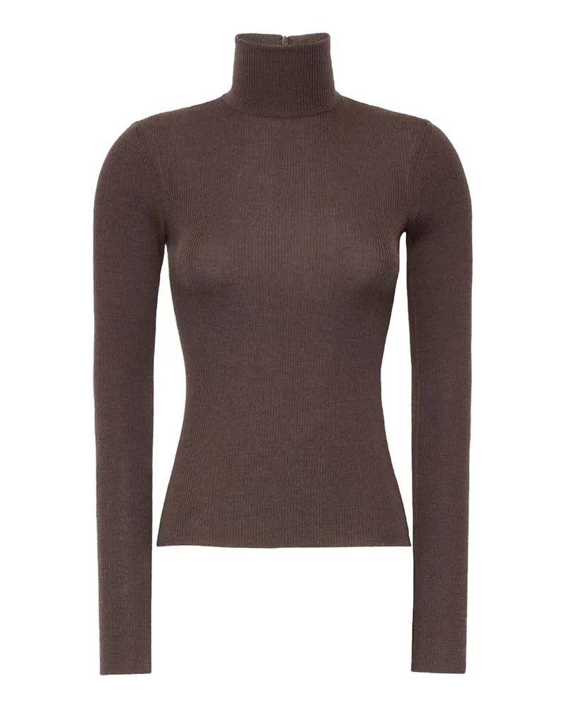 Max Mara Rollkragenpullover - Grau Grau