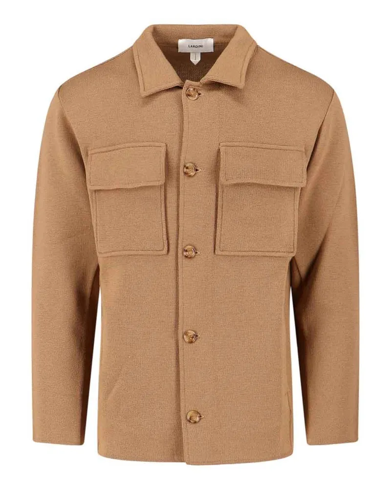 LARDINI Knielanger Mantel - Braun Braun