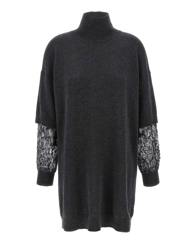 Brunello Cucinelli Knielanges Kleid - Grau Grau