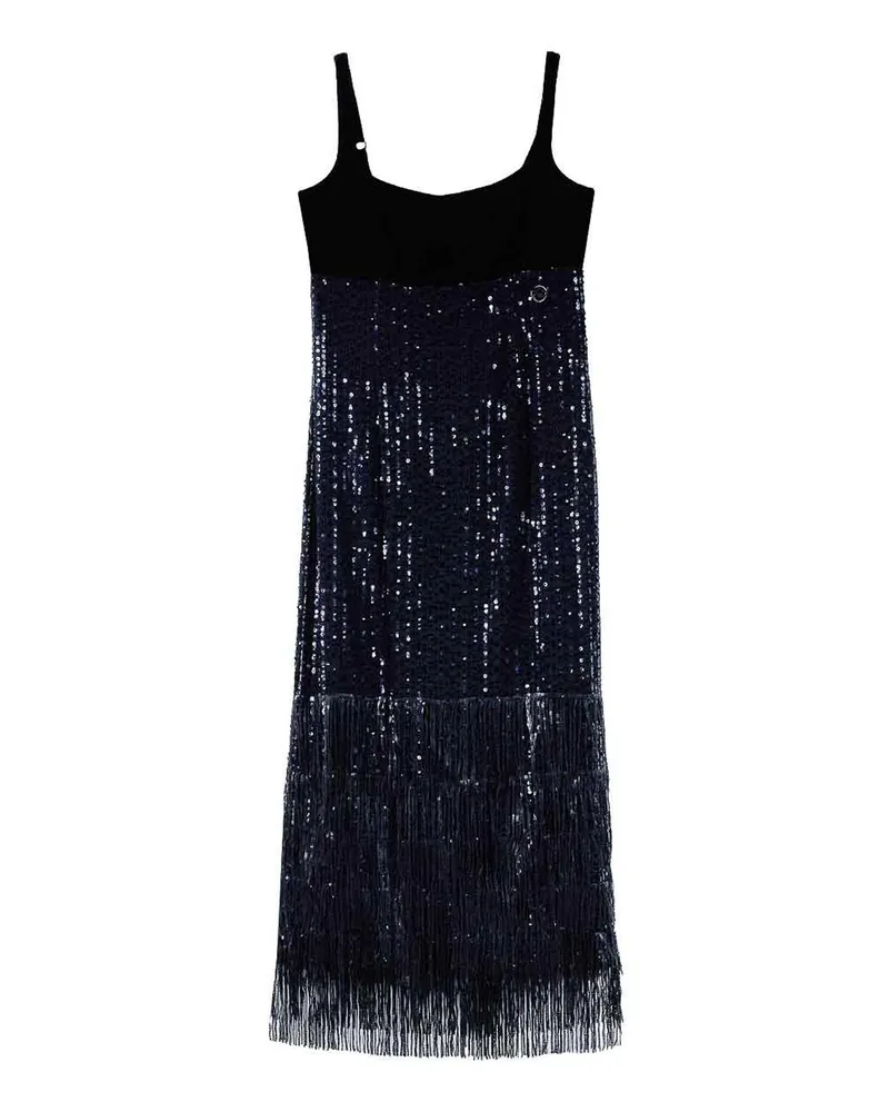 Karl Lagerfeld Knielanges Kleid - Schwarz Schwarz