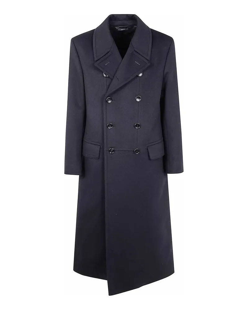 Tom Ford Langer Mantel - Schwarz Schwarz