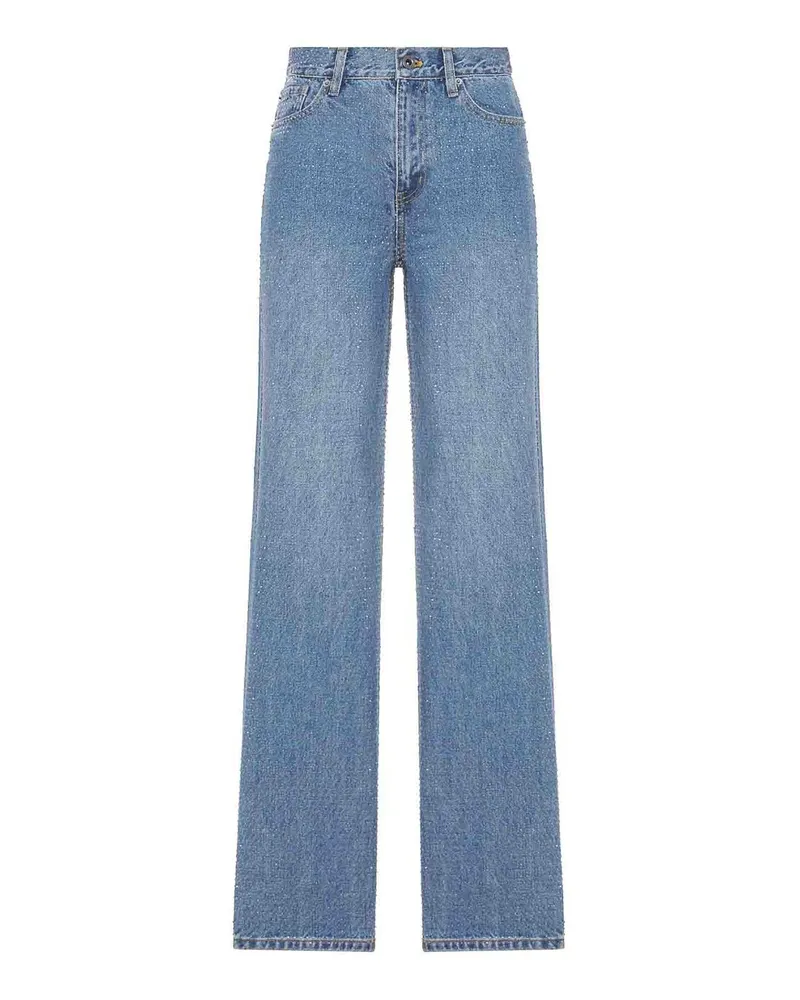 Self-Portrait Straight Leg Jeans - Blau Blau