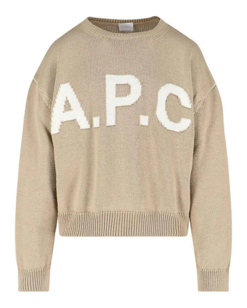 A.P.C. A. P.C. Rundhalspullover - Beige Beige