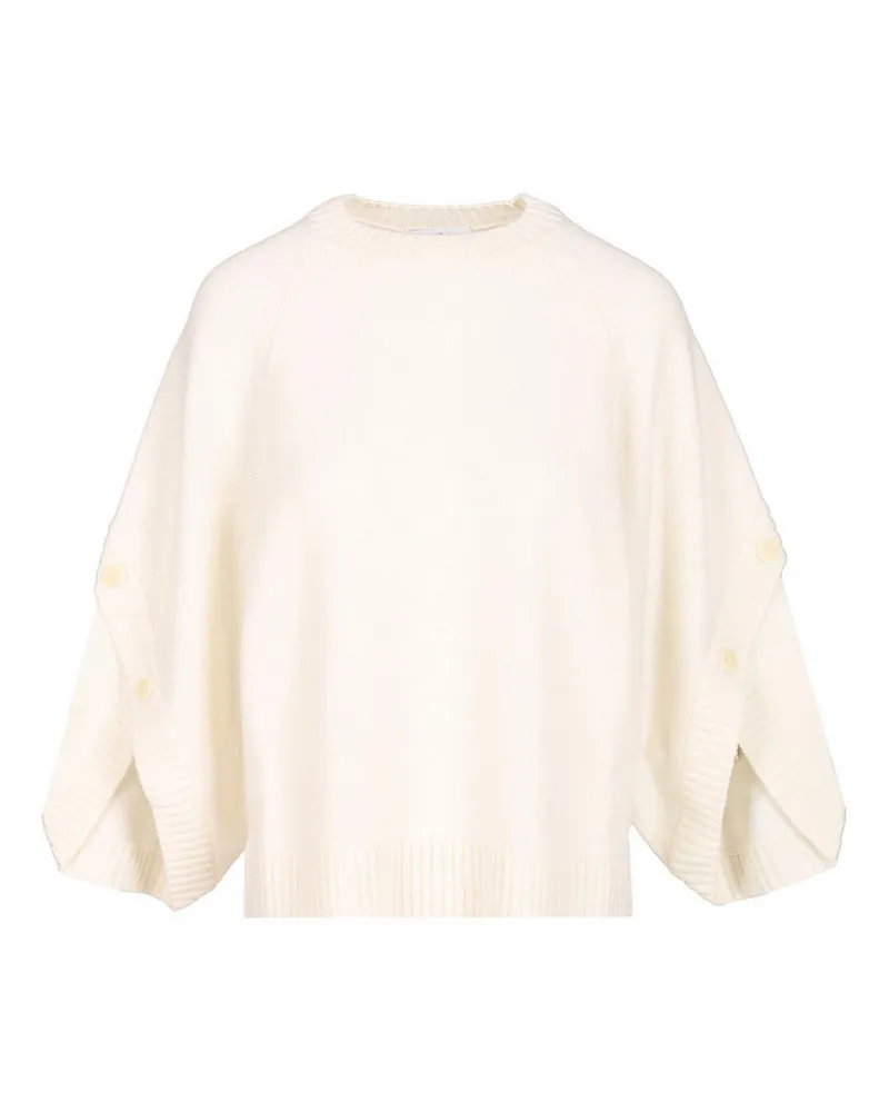 Max Mara Rundhalspullover - Weiß Weiß