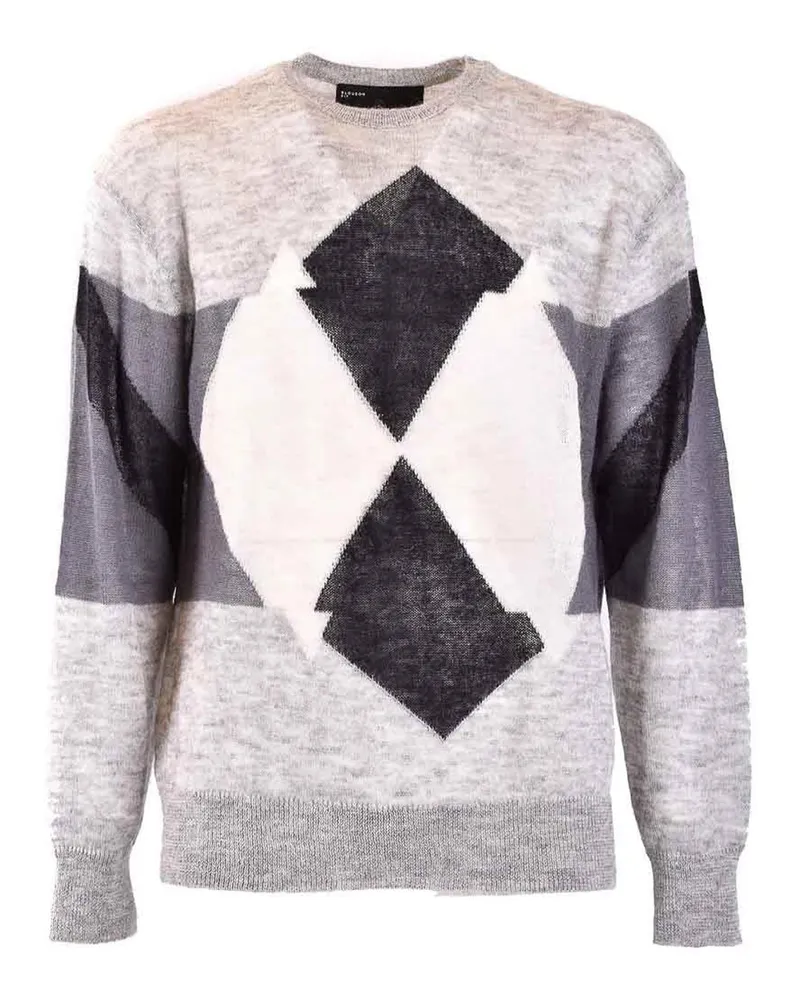 Neil Barrett Rundhalspullover - Grau Grau