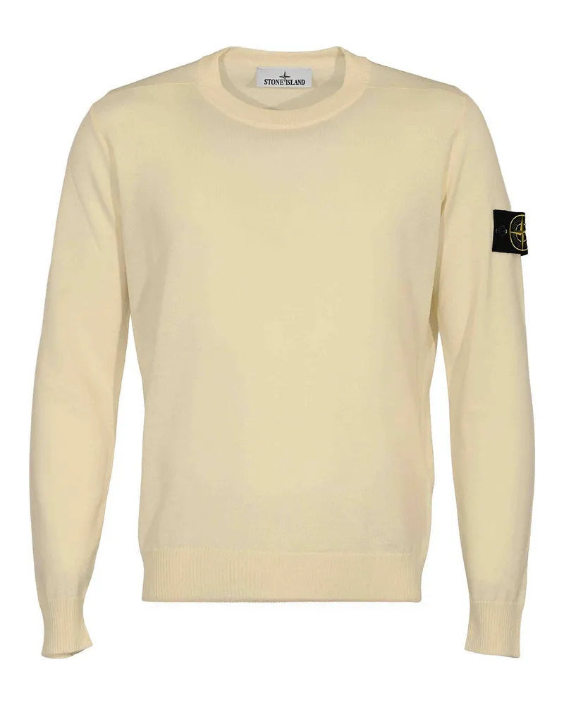 Stone Island Rundhalspullover - Weiß Weiß
