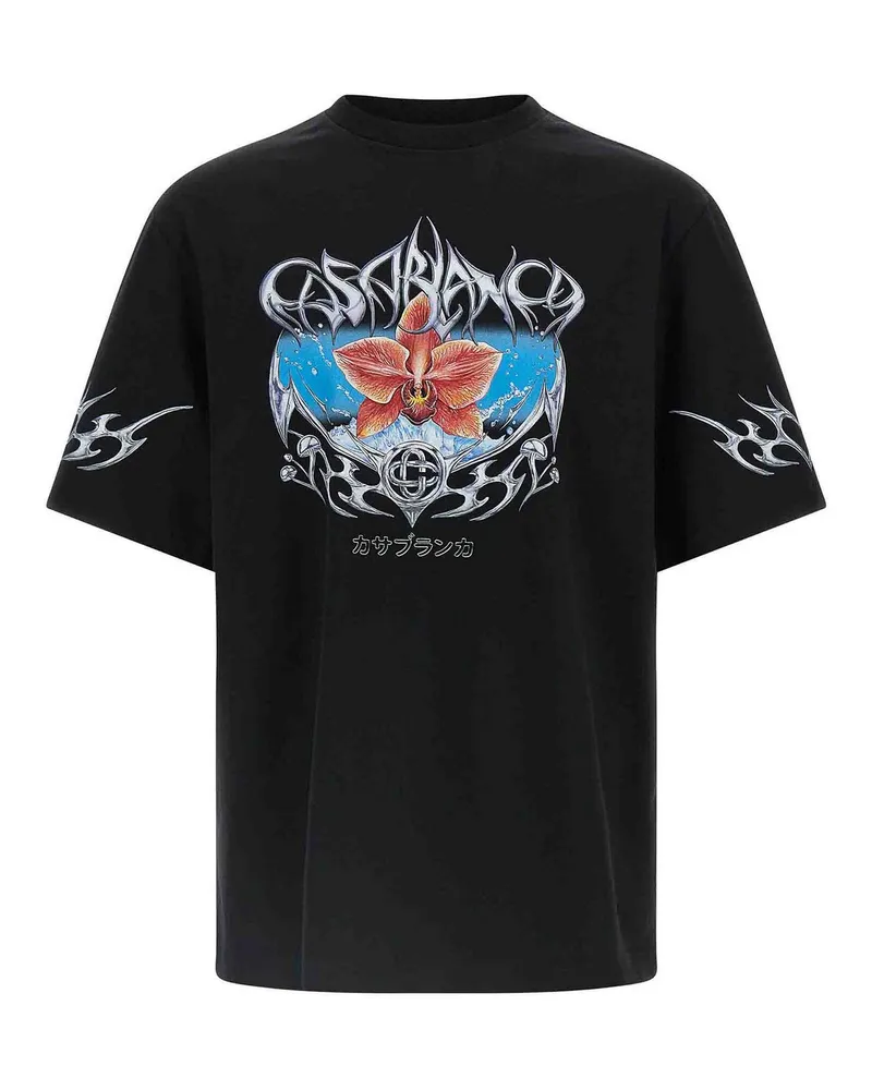 Casablanca Paris T-Shirt - Schwarz Schwarz