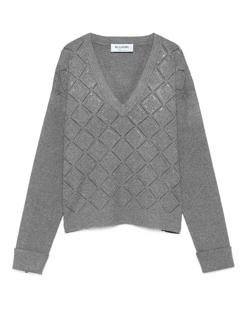 Blumarine Rollkragenpullover - Grau Grau