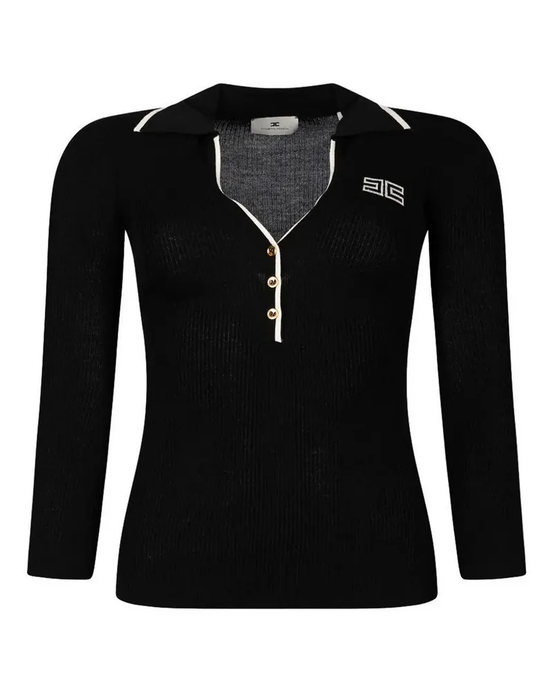 Elisabetta Franchi V-Pullover - Schwarz Schwarz