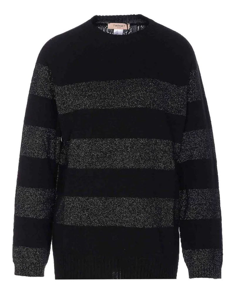 Twin-Set Rundhalspullover - Schwarz Schwarz