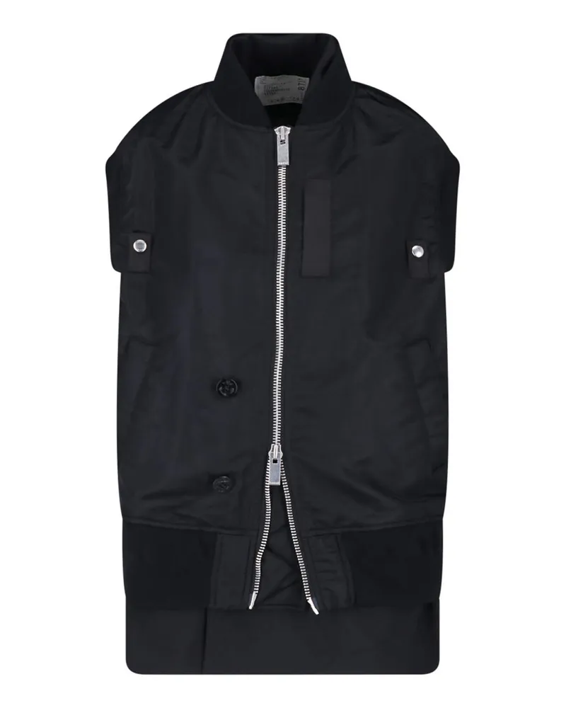 Sacai Weste - Schwarz Schwarz