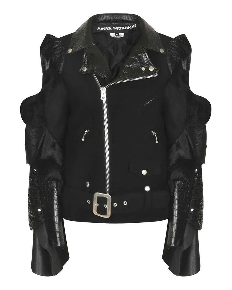 Junya Watanabe Lederjacke - Schwarz Schwarz