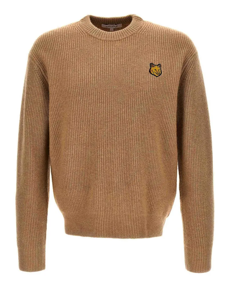 Kitsuné Rundhalspullover - Beige Beige