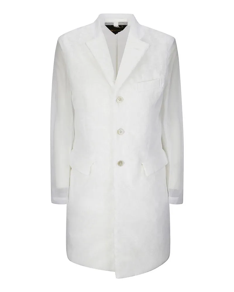 Comme des Garçons Kurzer Mantel - Weiß Weiß
