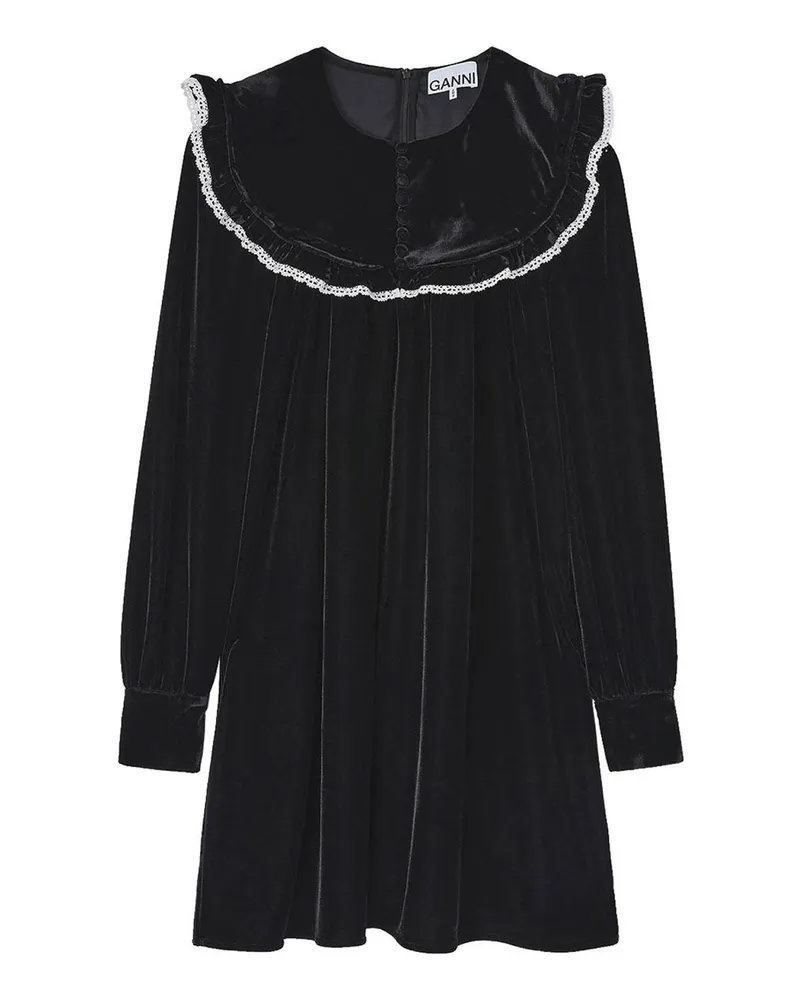 Ganni Kurzes Kleid - Schwarz Schwarz