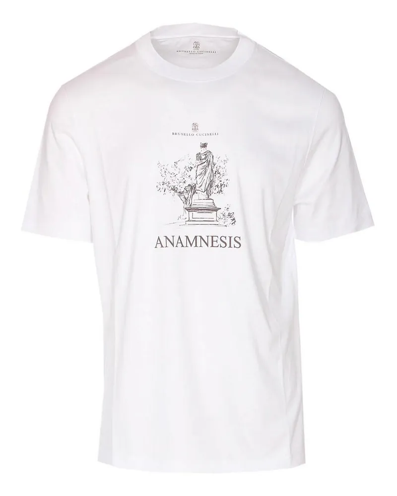 Brunello Cucinelli Rundhalspullover - Weiß Weiß