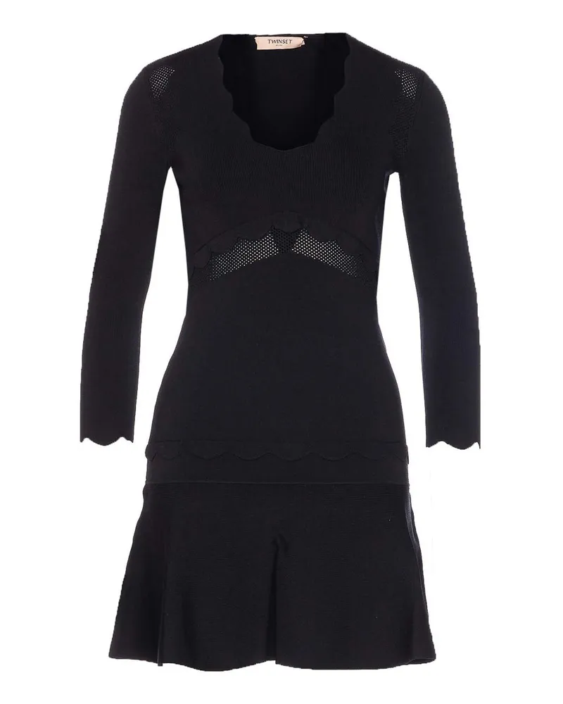 Twin-Set Kurzes Kleid - Schwarz Schwarz