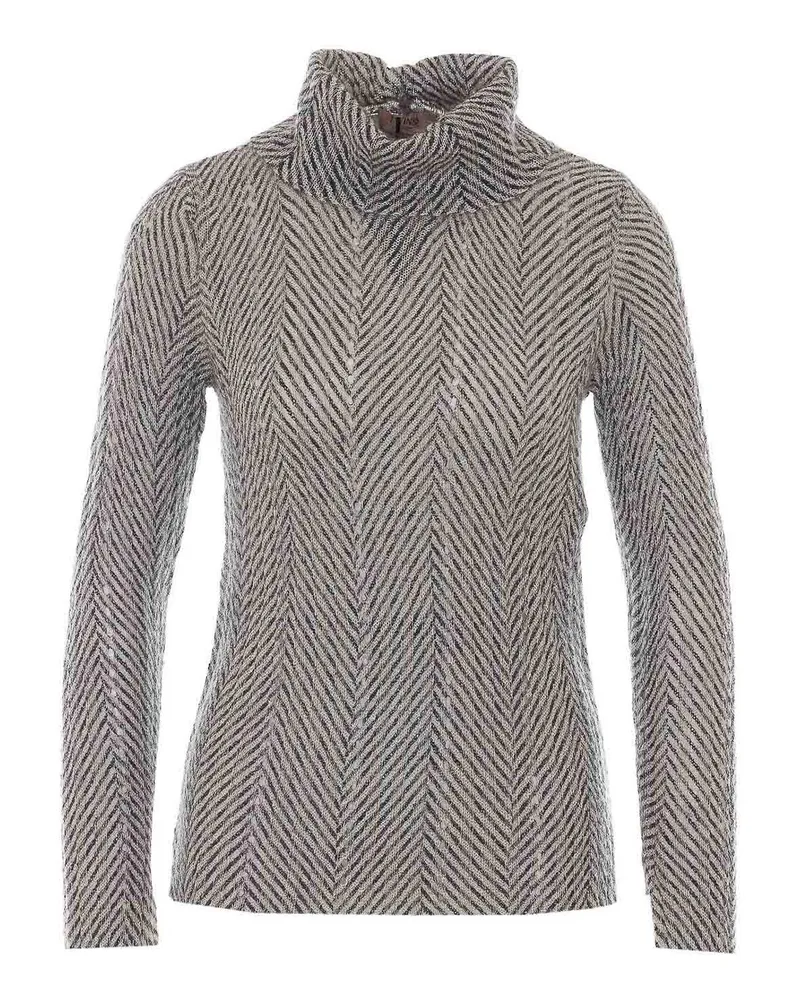 Twin-Set Rundhalspullover - Grau Grau
