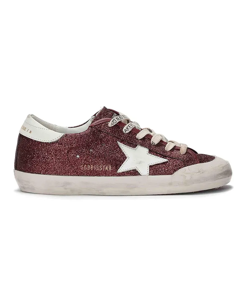 Golden Goose Sneaker - Silber Dunkelrot