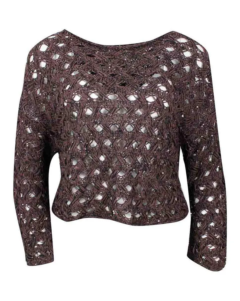 Antonelli Firenze Rundhalspullover - Dunkelbraun Dunkelbraun