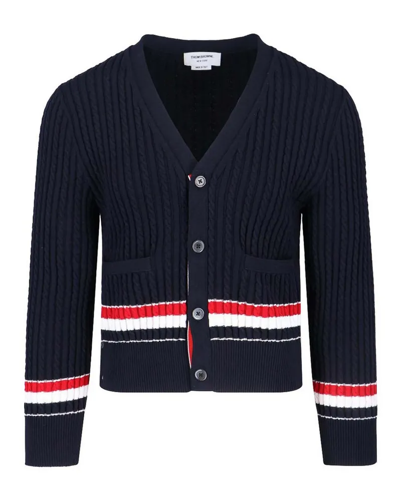 Thom Browne Cardigan - Blau Blau