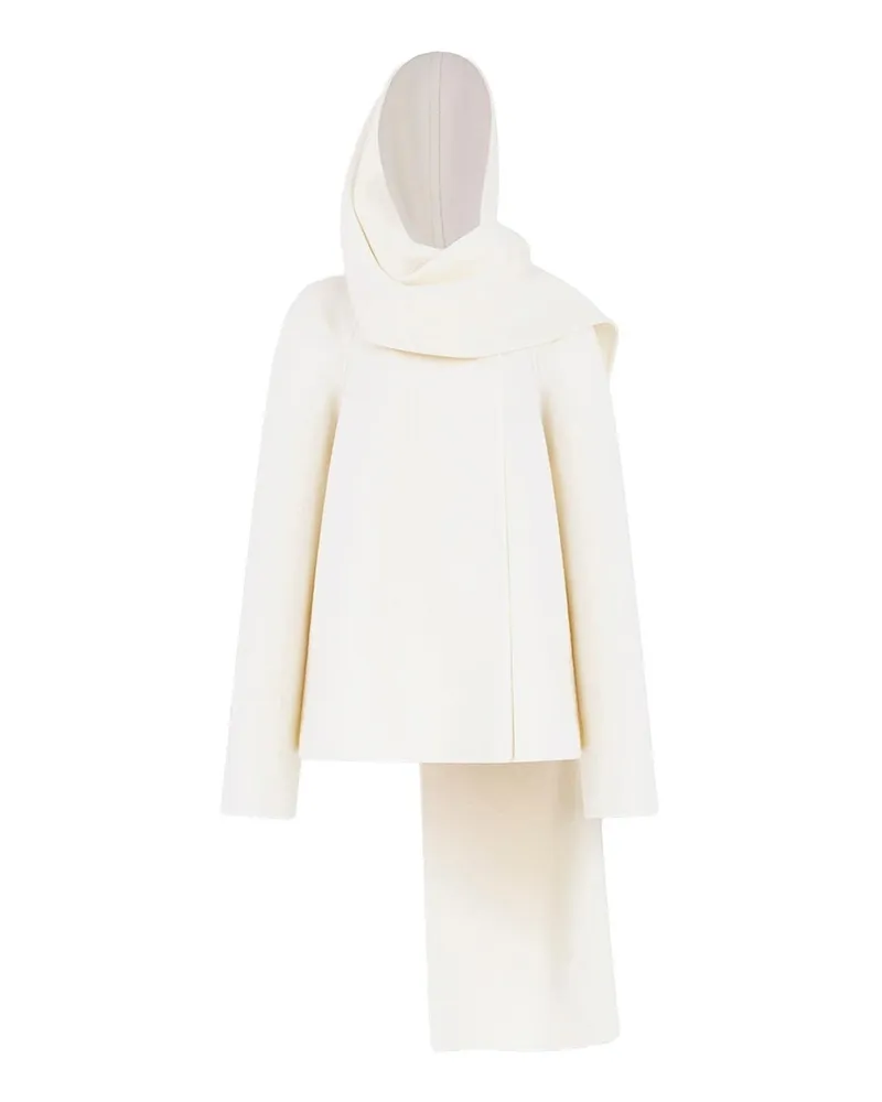 Alaïa Langer Mantel - Weiß Weiß