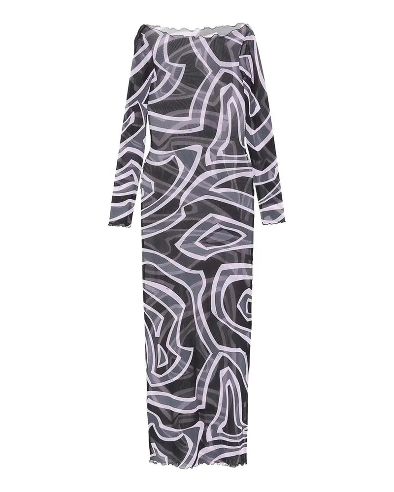 Emilio Pucci Maxikleid - Schwarz Schwarz