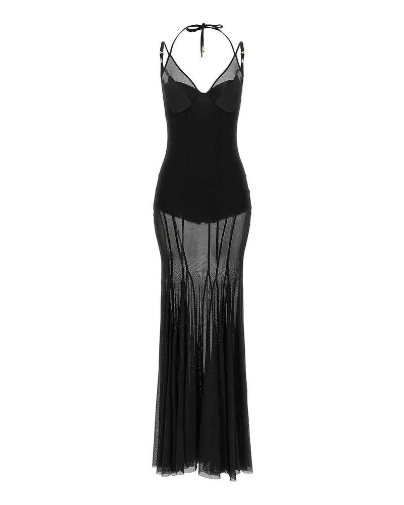 Elisabetta Franchi Knielanges Kleid - Schwarz Schwarz
