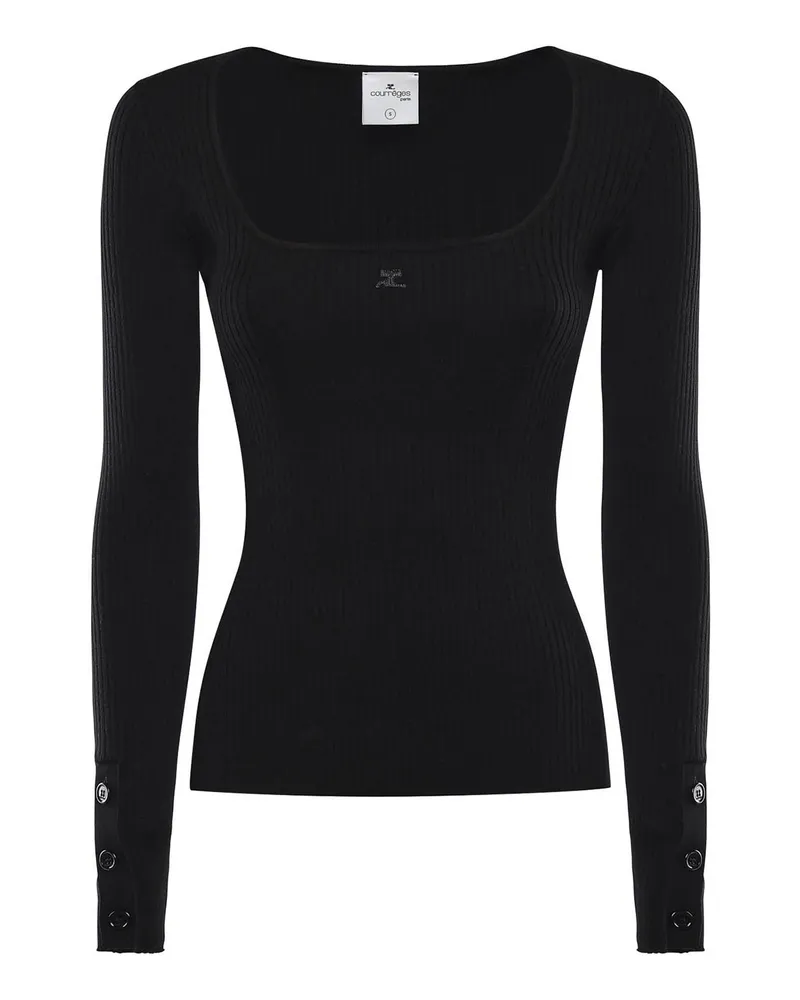Courrèges Top - Schwarz Schwarz