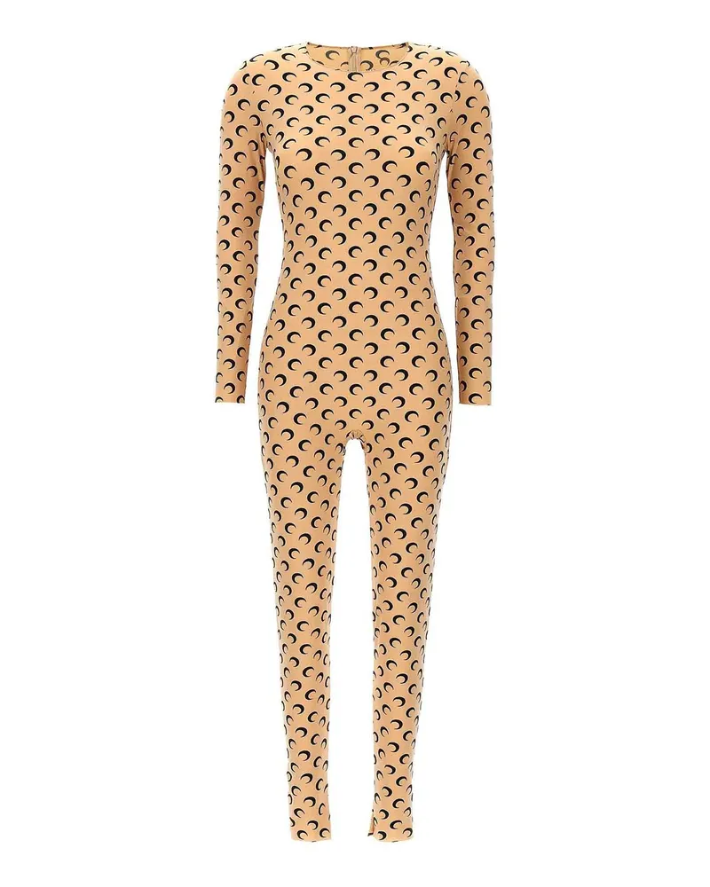 Marine Serre Rundhalspullover - Beige Beige