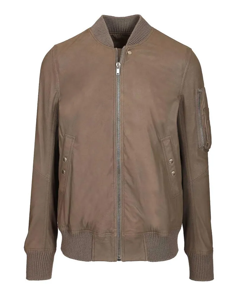 Rick Owens Lederjacke - Beige Beige